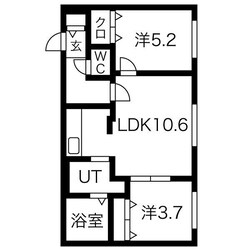 Halenix札幌医大前の物件間取画像